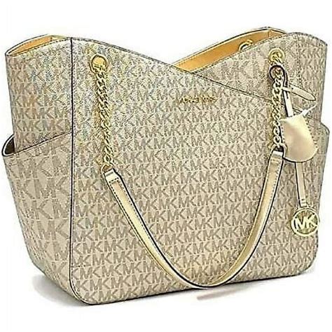 michael kors mk signature jet set ew chain tote handbag